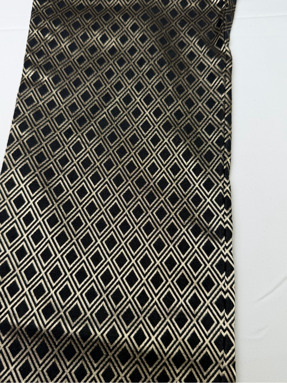 New York & Company Black and Gold Diamond Jacquard Trousers - Bold Style size 4 - Picture 3 of 16